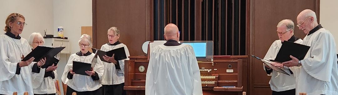 Church choir singing during service